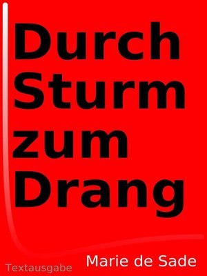 cover image of Durch Sturm zum Drang